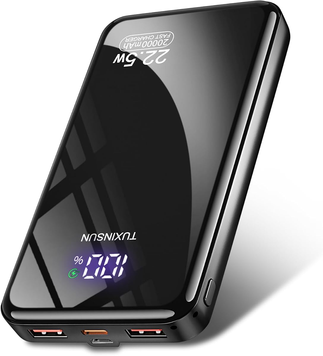 Ver especificaciones técnicas y precio actualizado de Power Bank 22.5W 20000mAh Bateria Externa Carga Rapida, Bateria Portatil PD3.0 QC4.0, Powerbank Fotografía técnica oficial de Power Bank 22.5W 20000mAh Bateria Externa Carga Rapida, Bateria Portatil PD3.0 QC4.0, Powerbank - Vista frontal con fondo blanco