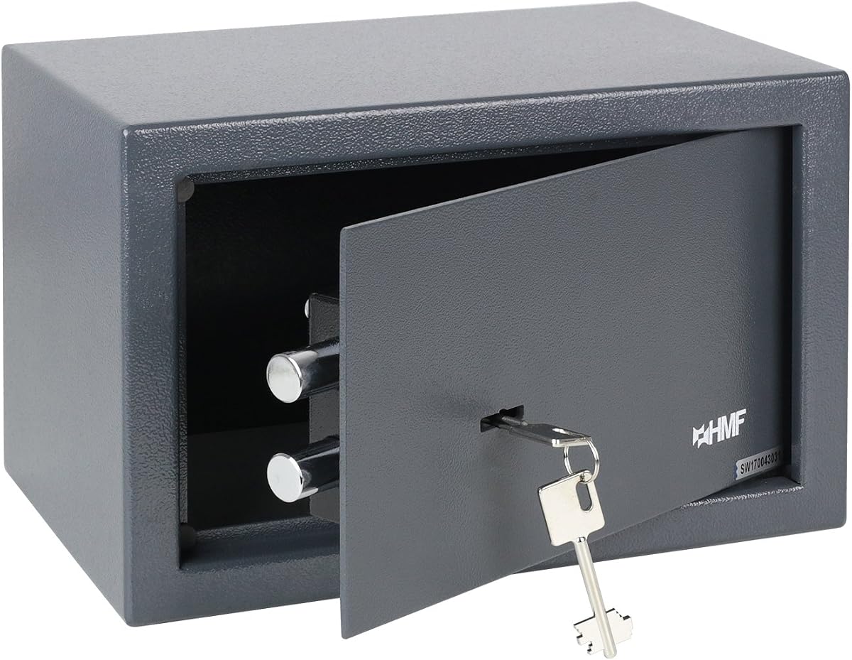 Ver especificaciones técnicas y precio actualizado de HMF 49200-11 Caja Fuerte Cerradura De Doble Paletón, 31 x 20 x 20 Fotografía técnica oficial de HMF 49200-11 Caja Fuerte Cerradura De Doble Paletón, 31 x 20 x 20 - Vista frontal con fondo blanco