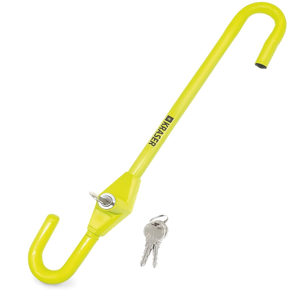 Ver especificaciones técnicas y precio actualizado de KRASER KR835 Antirrobo Coche Volante Pedal, Barra Amarilla Alta Visibilidad, Cierre Seguridad Fotografía técnica oficial de KRASER KR835 Antirrobo Coche Volante Pedal, Barra Amarilla Alta Visibilidad, Cierre Seguridad - Vista frontal con fondo blanco