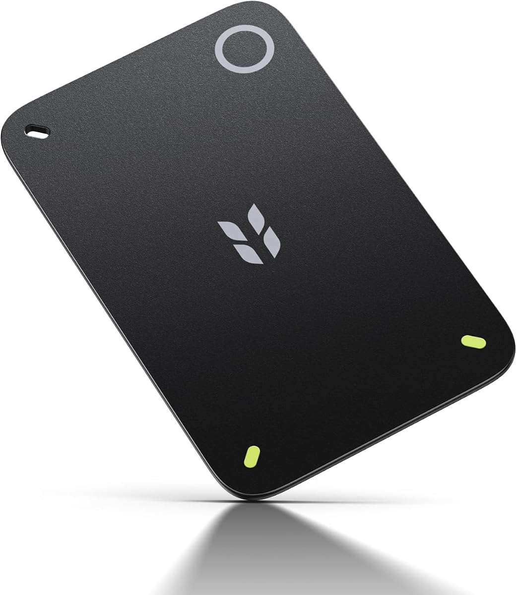Fotografía técnica oficial de UGREEN FineTrack Slim Duo 2 Avec iOS Find My et Android Find Hub - Vista frontal con fondo blanco