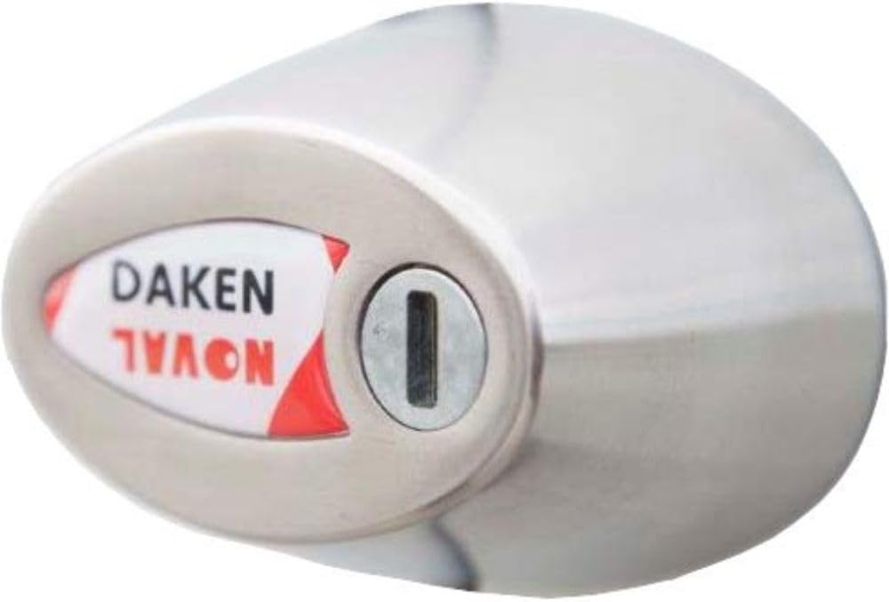 Fotografía técnica oficial de DAKEN Noval Simple - 1 Cerradura Antirrobo de Alta Resistencia para Vehículos Comerciales - Vista frontal con fondo blanco