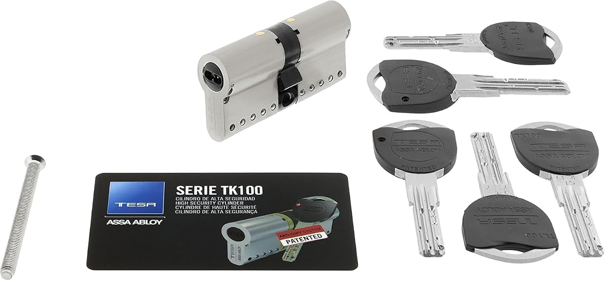 Ver especificaciones técnicas y precio actualizado de Tesa Assa Abloy, TK153030N, Cilindro de Alta Seguridad, TK100, Doble Embrague, Leva Larga Fotografía técnica oficial de Tesa Assa Abloy, TK153030N, Cilindro de Alta Seguridad, TK100, Doble Embrague, Leva Larga - Vista frontal con fondo blanco