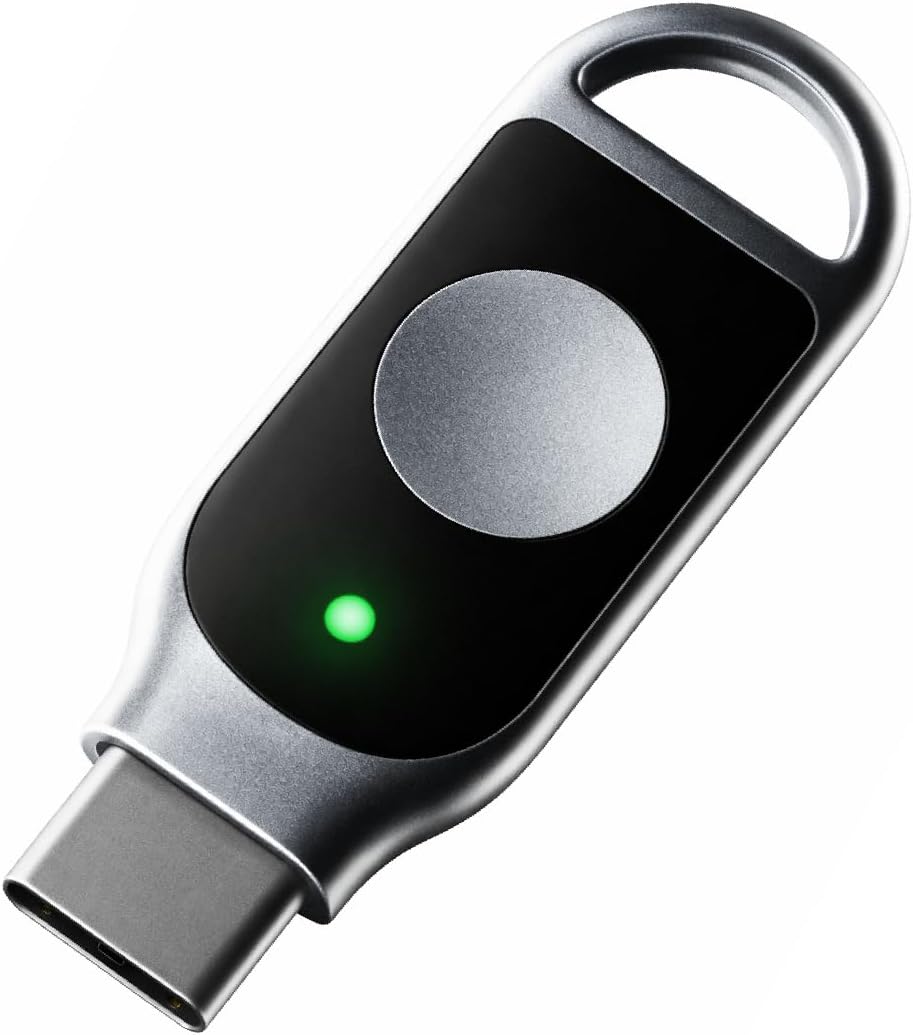Ver especificaciones técnicas y precio actualizado de FEITIAN ePass K39 Llave de Seguridad FIDO2 / WebAuthn (USB-C y NFC) Fotografía técnica oficial de FEITIAN ePass K39 Llave de Seguridad FIDO2 / WebAuthn (USB-C y NFC) - Vista frontal con fondo blanco