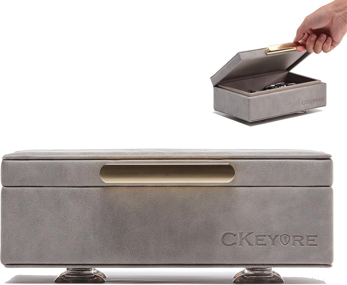 Ver especificaciones técnicas y precio actualizado de CKEYURE - Caja de llaves Faraday para llaves de coche, caja bloqueadora Fotografía técnica oficial de CKEYURE - Caja de llaves Faraday para llaves de coche, caja bloqueadora - Vista frontal con fondo blanco