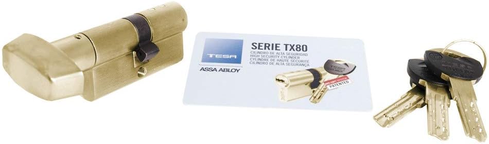 Ver especificaciones técnicas y precio actualizado de Tesa Assa Abloy, TX8B3030L, Cilindro de Alta Seguridad, TX80, Doble Embrague, Leva Larga Fotografía técnica oficial de Tesa Assa Abloy, TX8B3030L, Cilindro de Alta Seguridad, TX80, Doble Embrague, Leva Larga - Vista frontal con fondo blanco