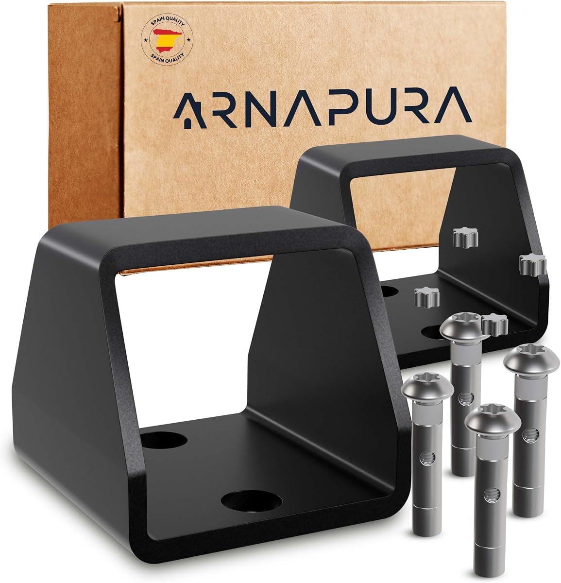 Ver especificaciones técnicas y precio actualizado de Anclaje Pared Alta Seguridad para Cadena | Pack de 2 unidades de acero Fotografía técnica oficial de Anclaje Pared Alta Seguridad para Cadena | Pack de 2 unidades de acero - Vista frontal con fondo blanco