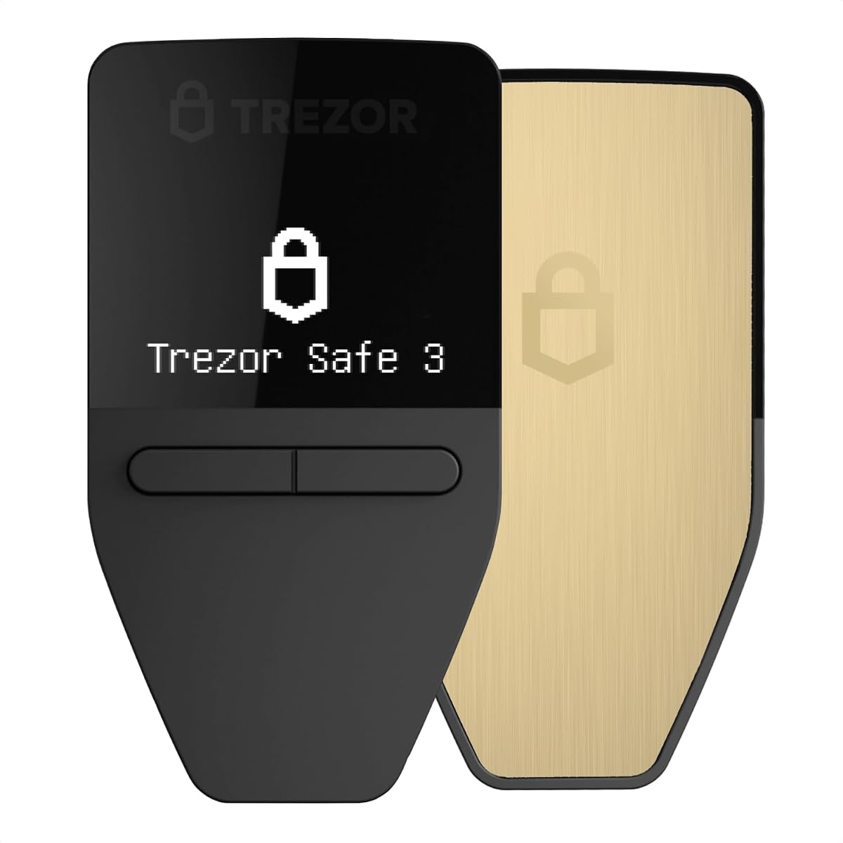 Fotografía técnica oficial de Ledger Nano S Plus - Billetera Cripto con Conexión USB-C y Chip Seguro CC EAL6+ - Vista frontal con fondo blanco