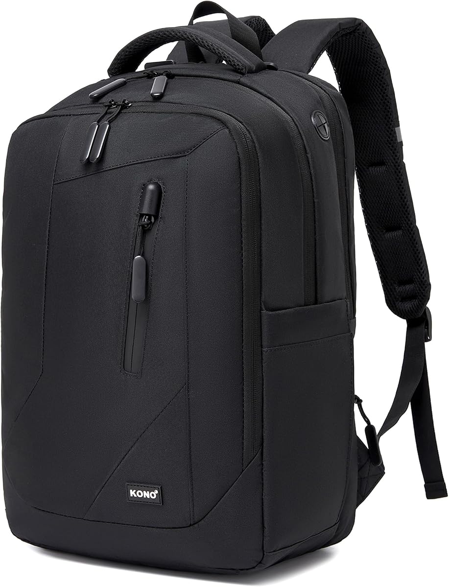 Ver especificaciones técnicas y precio actualizado de Kono Mochila Portátil 15,6 Pulgadas Hombre Mujer Ligera Antirrobo | Mochila Ordenador Fotografía técnica oficial de Kono Mochila Portátil 15,6 Pulgadas Hombre Mujer Ligera Antirrobo | Mochila Ordenador - Vista frontal con fondo blanco