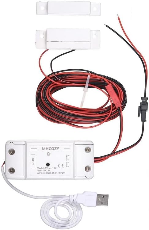 Fotografía técnica oficial de WiFi Abridor de Puerta de Garaje Inteligente,Control de la Aplicación Smart Life Tuya - Vista frontal con fondo blanco