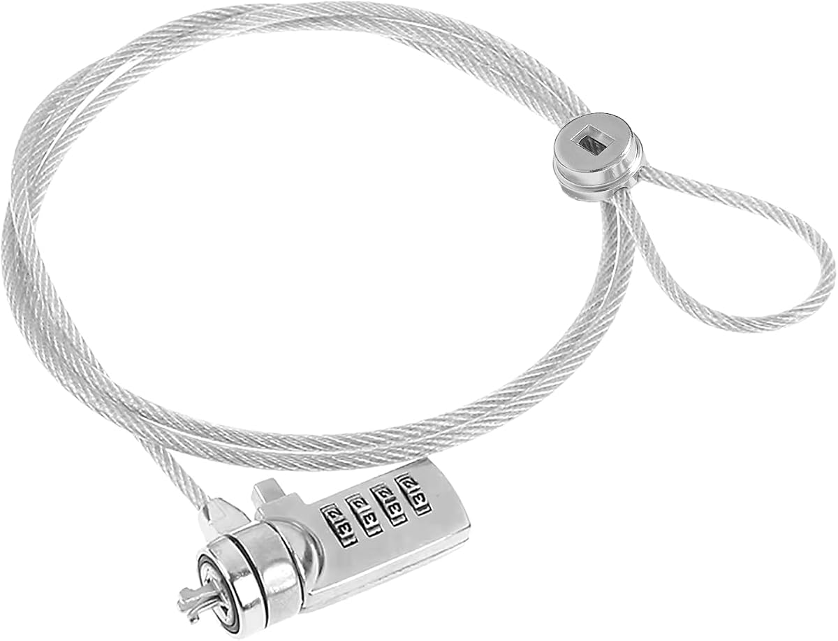Ver especificaciones técnicas y precio actualizado de Kensington - Cable de seguridad de acero antirrobo, 150 cm, ranura de seguridad Fotografía técnica oficial de Kensington - Cable de seguridad de acero antirrobo, 150 cm, ranura de seguridad - Vista frontal con fondo blanco