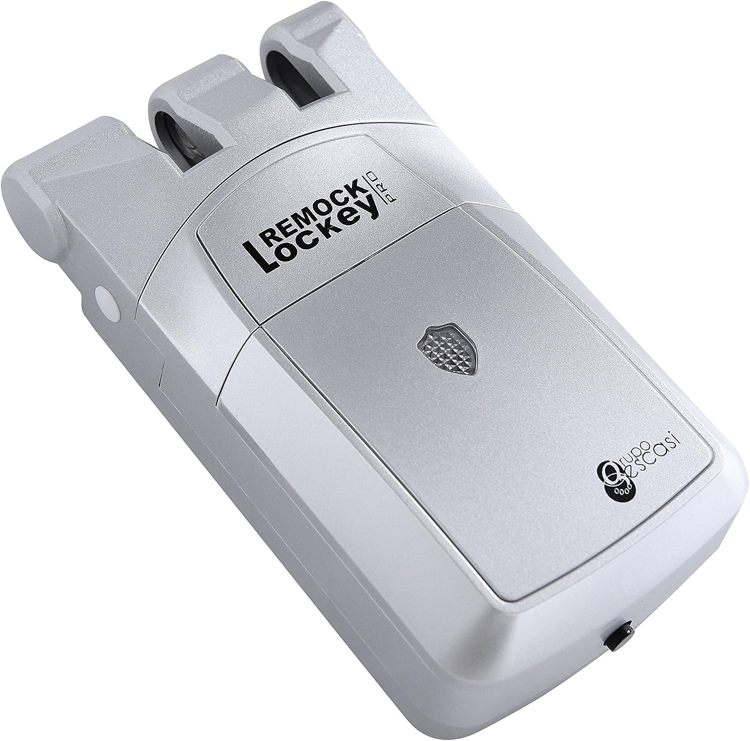 Fotografía técnica oficial de Remock Lockey Pro Cerrojo Invisible de Alta Seguridad con 4 Mandos - Vista frontal con fondo blanco