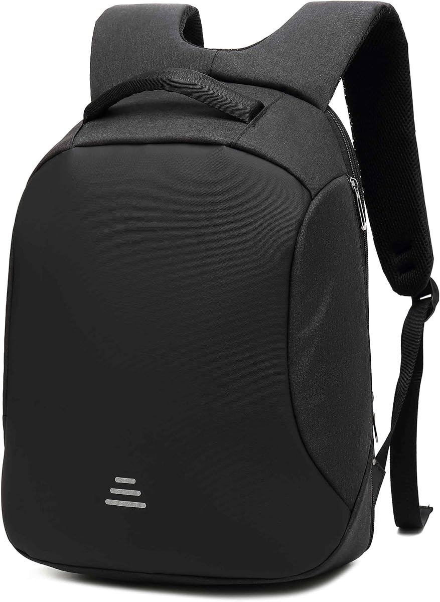 Fotografía técnica oficial de VINBAGGE Mochila Antirrobo para 15.6 Pulgadas Portatil USB Mochilas de Viaje para Trabajo/Universidad/Negocios/Ocio/Viajar - Vista frontal con fondo blanco