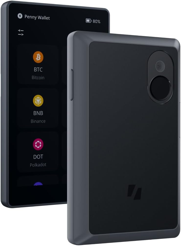 Fotografía técnica oficial de Tangem Wallet 2.0 (Set de 3 Tarjetas) - Billetera Criptográfica NFC con Chip EAL6+ - Vista frontal con fondo blanco
