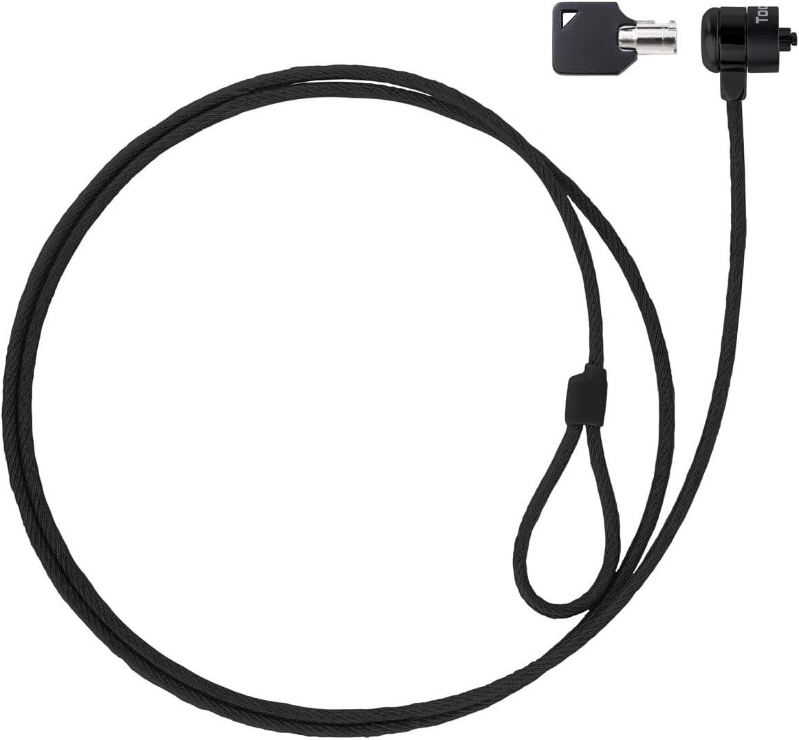 Fotografía técnica oficial de TOOQ TQCLKC0025-G - Cable de Seguridad con Llave para Portátiles 1.5 metros, Color - Vista frontal con fondo blanco