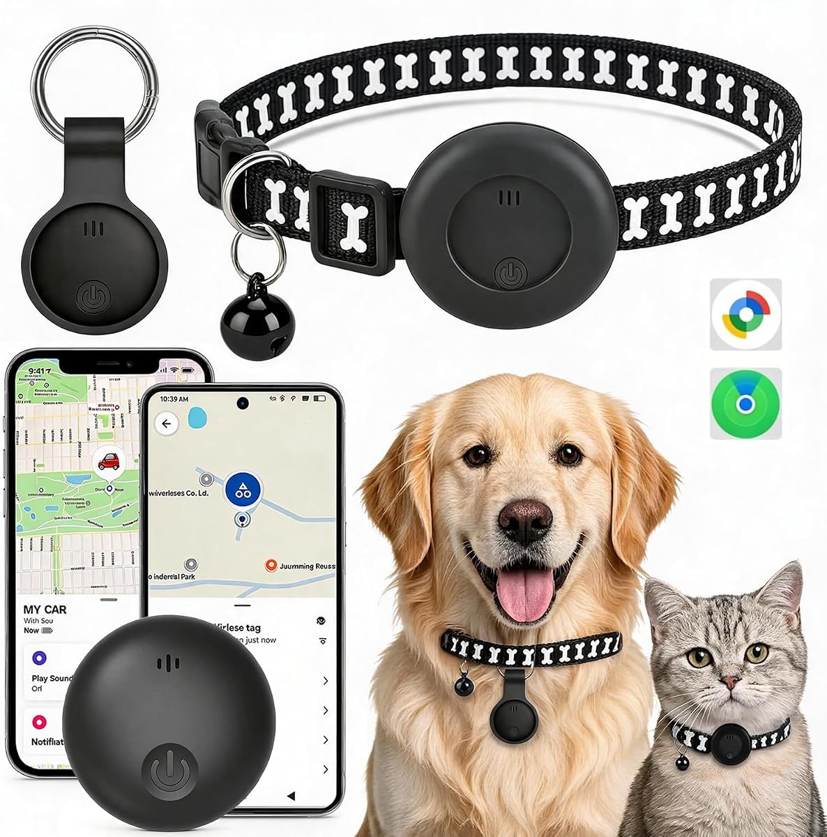 Ver especificaciones técnicas y precio actualizado de Localizador GPS Perros & Gatos, GPS Perros GPS Gatos Compatible con iOS Fotografía técnica oficial de Localizador GPS Perros & Gatos, GPS Perros GPS Gatos Compatible con iOS - Vista frontal con fondo blanco