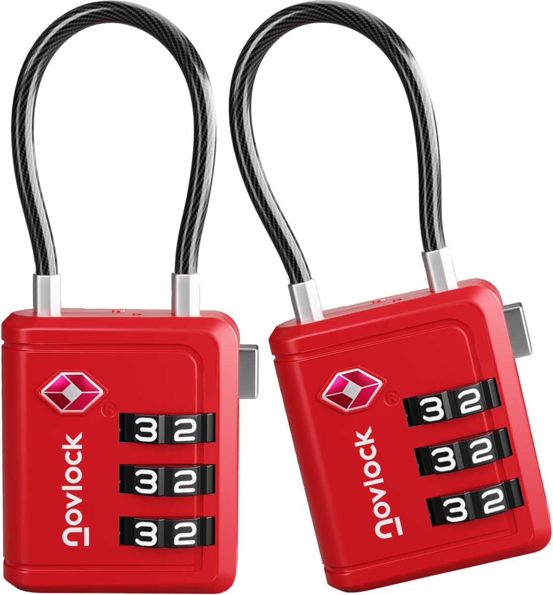 Ver especificaciones técnicas y precio actualizado de Candado para maleta de viaje TSA homologado con indicador de apertura, candado Fotografía técnica oficial de Candado para maleta de viaje TSA homologado con indicador de apertura, candado - Vista frontal con fondo blanco